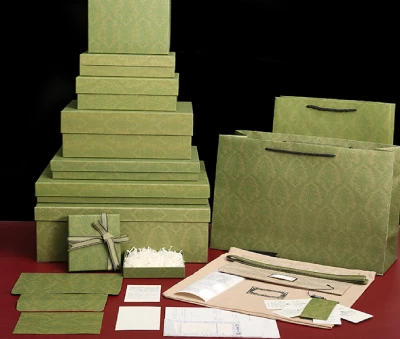 Big brand gift box-green-printed LOGO