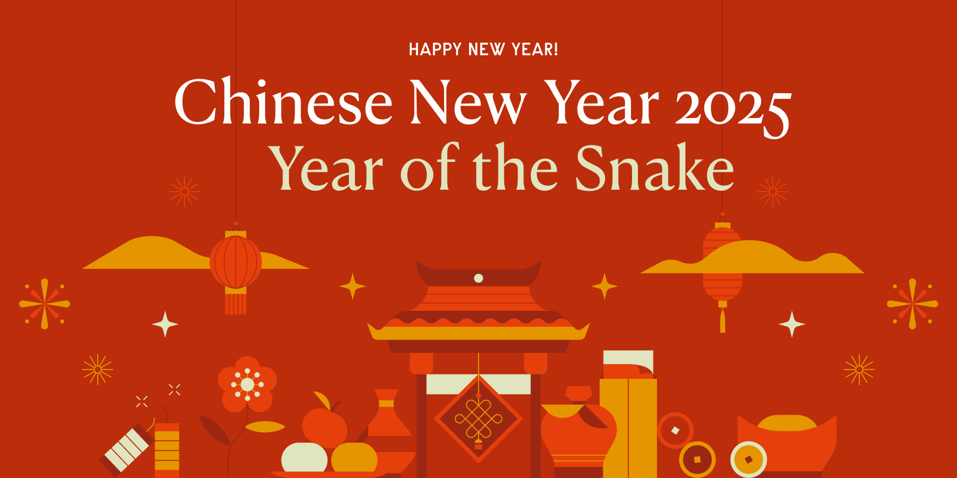 Happy snake lunar new year